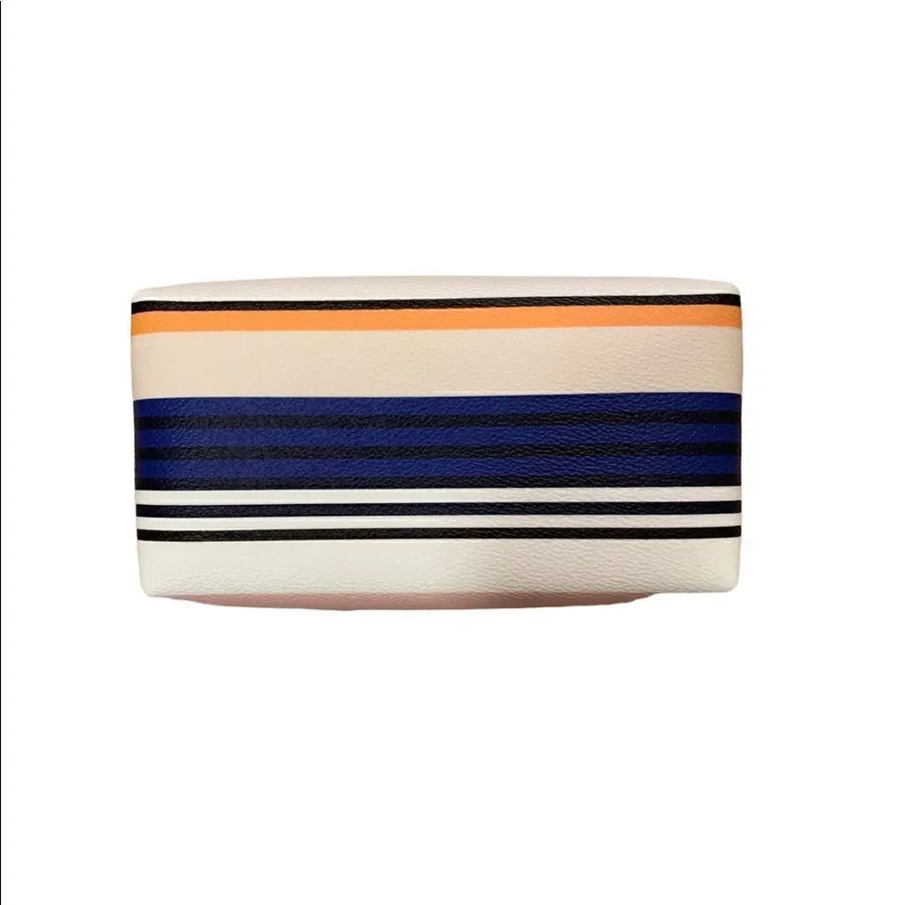Kate Spade Shore St. Berber Stripe Cosmetic Bag NWOT